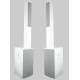 2x DAP Frigga Single Active Column PA System 2000w - White Inc Covers