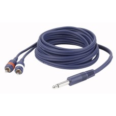 DAP FL33 - mono Jack to 2 RCA male L/R - 1.5m