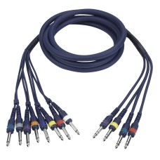DAP FL69 - 8 Jack mono to 4 Jack stereo - 6m